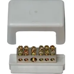 Kopp 347001005 Bad-Erdungsschiene, Anschlussmöglichkeiten: 1x 6 -25mm2 und 5x 1, 5 - 6mm2  - 10 Stück