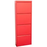 VCM Pisa 4 Klappen 100 x 80 x 35 cm rot / rot