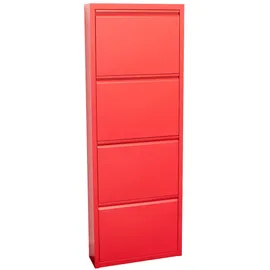 VCM Pisa 4 Klappen 100 x 80 x 35 cm rot / rot