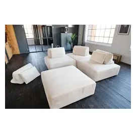 KAWOLA Modulsofa WIOLO SOFT 4 Module 4 Rückenkissen Cord cremeweiß