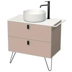 Naturel Art Deco Badezimmerschrank unter Waschbecken 88x55x45 cm rose beige matt ARTDECO80RBBU
