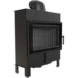 Kamineinsatz aus Stahl KRATKI LUCY SLIM 10 kW Ø 160 schwarz Verkleidung