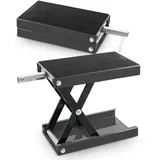 BITUXX Motorrad Heber Hebebühne Montagebock Scherenheber Montageständer Lift bis 450kg Grau