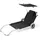 CASARIA Sonnenliege 115 x 60 x 30 cm Grau