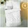KAEPPEL Musselin Leaf Allover Grau 155 x 220 cm + 80 x 80 cm