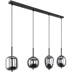GLOBO LIGHTING Hängeleuchte "BLACKY", schwarz, Lampen, unterschiedliche Gläser