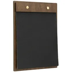 Securit® Speisekarte "Walnut Range", Walnussholz, mit Deckblatt aus Kunstleder, um mehrere A5 Seiten darzustellen, Walnuss 22,5x17x1cm | 0,16kg