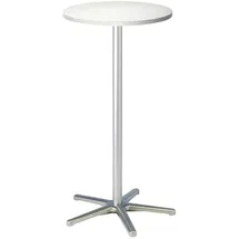 Maul Stehtisch Ø 600 mm 109,5 x 60 cm Silber/Weiß