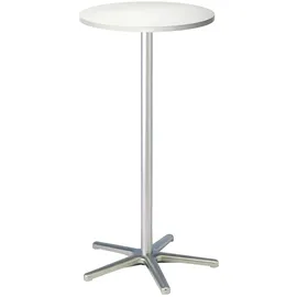 Maul Stehtisch Ø 600 mm 109,5 x 60 cm Silber/Weiß