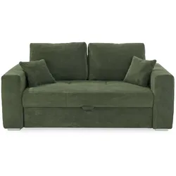 Schlafsofa Toni Cord Grün 141 x 197 cm