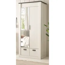 furn.design Drehtürenschrank 93 x 209 x 63 cm Weiß