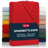 Blumtal Spannbettlaken Mikrofaser 140 x 200 cm Rot