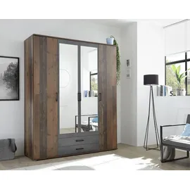 Pol-Power Drehtürenschrank Chicago 159 x 197 x 54 cm Braun