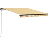 vidaXL Einziehbar Handbetrieben Markise 300 x 250 cm gelb/weiß 3055186