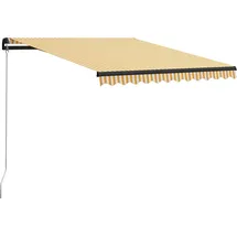 vidaXL Einziehbar Handbetrieben Markise 300 x 250 cm gelb/weiß 3055186