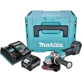 Makita GA 047 GM101 Akku Winkelschleifer 40 V max. 125 mm X-LOCK Brushless + 1x Akku 4,0 Ah + Ladegerät + Makpac