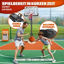 Kesser Basketballkorb höhenverstellbar 160-210 cm Weiß