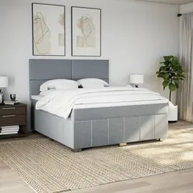 vidaXL Boxspringbett 180 x 200 cm Hellgrau