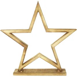 Trendline Holzstern 41 x 6,5 x 40,5 cm Figur