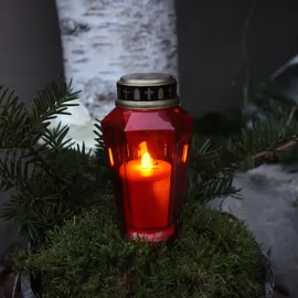 MARELIDA LED Grablicht Serene 15,5 cm rot 10 St.