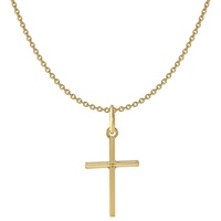 Acalee Kinder-Halskette mit Kreuz-Anhänger 333 / 8K Gold 38 cm
