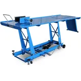 BITUXX Motorrad Hebebühne Motorradheber Motorradbühne Lift Hydraulisch mit Fußpumpe, 460 kg Belastbar, Werkstattbühne mit Radsicherung, Serviceklappe & Auffahrrampe