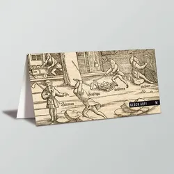 Grußkarte Georgius Agricola aus De re metallica - Glück Auf!