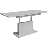 designimpex Couchtisch DC-1 Beton stufenlos höhenverstellbar ausziehbar Esstisch, Funktionstisch, Wohnzimmertisch, Tisch, Esstisch, Sofatisch grau