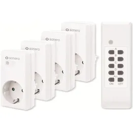 Sonero Funksteckdosen-Set 4 St. Weiß