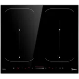 Midea Induktionskochfeld autark 60 cm 2 Flexzonen Metallrahmen Slider Touch Bedienung Booster Funktion schnelles Erwärmen