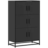 vidaXL Highboard Schwarz 68x35x106,5 cm Holzwerkstoff und Metall