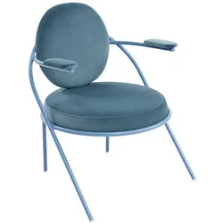 meet powered by PAPERFLOW Sessel SATURNE blau Stoff