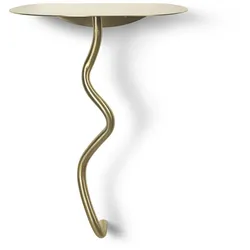 Ferm Living - Curvature Wandtisch, Messing