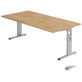 Hammerbacher Schreibtisch Asteiche / Silber