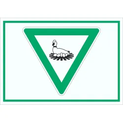 Brutgebiet für Zugvögel Symbol Schild A2 (420x594mm)