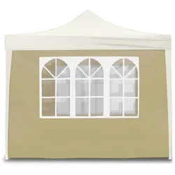 3x2m beige Seitenabdeckung mit Fenstern für 3x3m faltbaren Pavillon