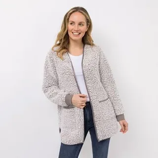 MONT CHALET Homewear-Cardigan Designauswahl Schäfchenfell aufgesetzte Taschen