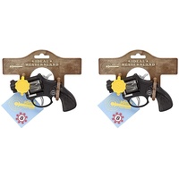 Schrödel J.G. R8: Spielzeugpistole mit Daumenauflage, ideale Ausrüstung für kleine Polizisten, 8-Schuss-Munition, 12 cm, schwarz (100 0281) (Packung mit 2)