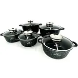 klönberg Wunderschöne Töpfe Topf-Set 10-tlg. 1,3L + 1,7L + 2,4L + 3,1L + 4,3L