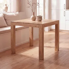 FineBuy Esstisch 80 x 75 x 80 cm braun