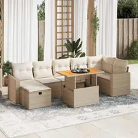 vidaXL Garten-Lounge-Set 5-tlg. beige