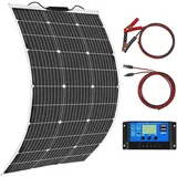 Aysolar 100 Watt 12 Volt Solarpanel Flexibel Kit Monokristallines Flexibel Fotovoltaik Solarmodul mit 10A Laderegler für 12V Batterien,Wohnmobil,Boot, Wohnwagen, Auto, Yacht, Marine