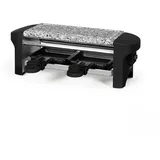 LIVOO Doc156n Raclettegerät für 2 Personen, Steingut, Schwarz