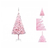 vidaXL Künstlicher Weihnachtsbaum mit LEDs & Kugeln Rosa 240cm