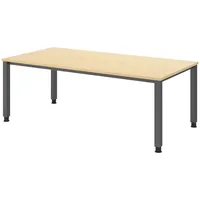 Bümö Schreibtisch Ahorn, Nachbildung,Ahorn, Rechteckig, 200x74x100 cm FSC Mix,
