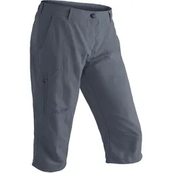 Caprihose MAIER SPORTS "Neckar", Damen, Gr. 48, Normalgrößen, grau, 100% Polyamid, Hosen, Robuste Funktionshose in Caprilänge, ideal fürs Wandern