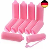 Zhehao 36 Stücke Schaum Schwamm Lockenwickler Flexible Haar Styling Lockenwickler Schwamm Lockenwickler für Haar Styling (Rosa)