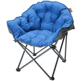 Skandika Campingstuhl Moonchair Premium XL | gepolsterter - 78 x 57 x 46/83 cm BLAU No Size