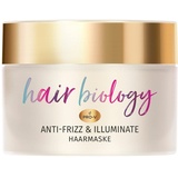 Hair Biology Haarmaske, Anti-Frizz & Illuminate 160ml, für widerspenstiges oder trockenes und coloriertes Haar, Menopause, Wechseljahre, Haarpflege
