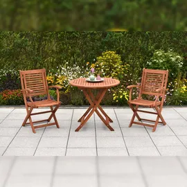 Merxx Cordoba Set 3-tlg. 2 Klappsessel Klapptisch Ø 65 cm